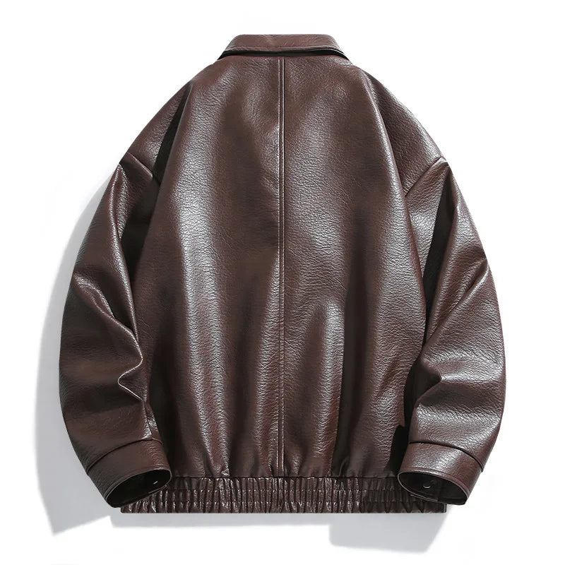 Men's Vintage PU Leather Jacket
