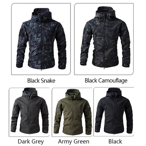 Men's Shark Skin Soft Shell Tactical Jacket